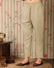 Chinon Silk Fabric Olive Colour Top Bottom Dupatta Set-MLWSHKS4351OLV