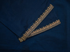 Chinon Silk Fabric Navy Blue Colour Top Bottom Dupatta Set-MLWSHKS4352MBL