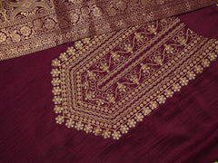 Chinon Silk Fabric Purple Colour Top Bottom Dupatta Set-MLWSHKS4353PUP
