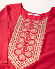 Chinon Silk Fabric Maoon Colour Top Bottom Dupatta Set-MLWSHKS4354MRN