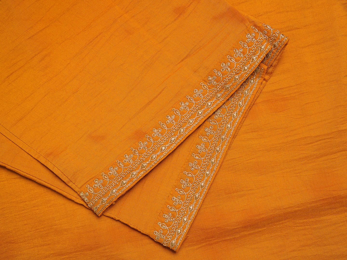 Chinon Silk Fabric Mustard Colour Top Bottom Dupatta Set