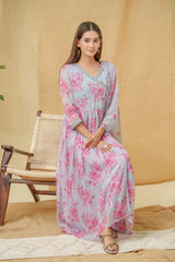 Chhifon Fabric Lavender colour Top Bottom Dupatta Set-MLWSHKS4359LVR