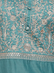 Chhifon Fabric Blue colour Top Bottom Dupatta Set-MLWSHKS4362BLU