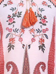 Poly Muslin Fabric Peach colour Top Bottom Dupatta Set-MLWSHKS4366PCH