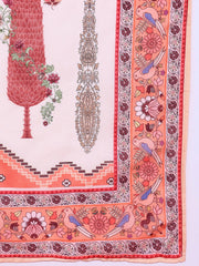 Poly Muslin Fabric Peach colour Top Bottom Dupatta Set-MLWSHKS4366PCH