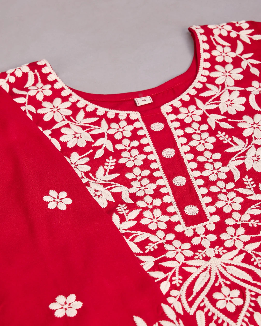 Red Colour Reyon Fabric Top Bottom Dupatta Set