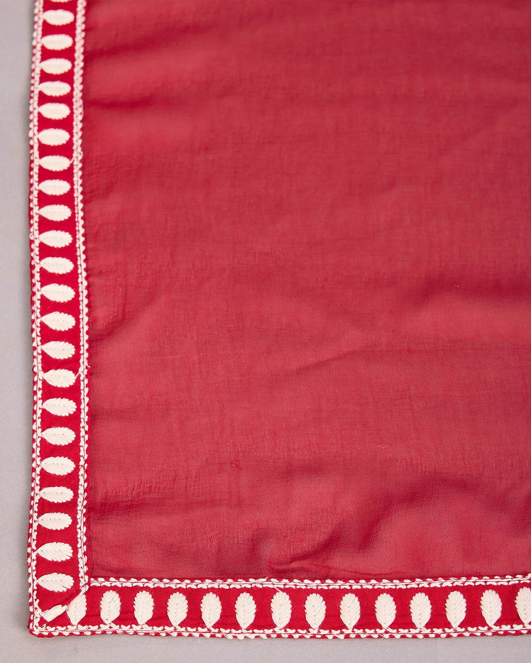 Red Colour Reyon Fabric Top Bottom Dupatta Set
