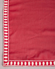 Red Colour Reyon Fabric Top Bottom Dupatta Set-MLWSHKS4375RED