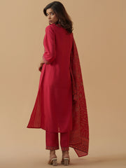 Rani Colour Roman Silk Top Bottom With Jequard Dupatta Set-MLWSHKS4377PNK