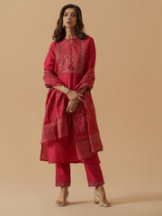 Rani Colour Roman Silk Top Bottom With Jequard Dupatta Set-MLWSHKS4377PNK