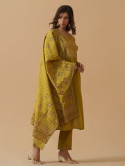 Green Colour Roman Silk Top Bottom With Jequard Dupatta Set-MLWSHKS4379GRN