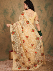 Womens Fashion Ethnic Beige Color Sarees-MLSHWSA1142BEI0ONE