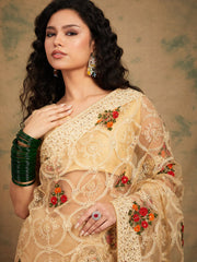 Womens Fashion Ethnic Beige Color Sarees-MLSHWSA1142BEI0ONE