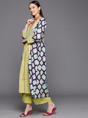 Yellow Pure Cotton Digital Printed Kurta Palazzo Set-AHKUPZ-COMBO-497