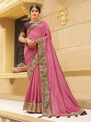 Women's Cotton Blend Light Blue Woven Design Designer Saree With Blouse Piece-MYSHA82302
