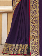 Women's Cotton Blend Beige Woven Design Designer Saree With Blouse Piece-MYSHA82303