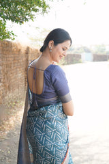 Mysore Silk Digital Print Grey Saree With Unstiched Blouse Piece-MPHMS-06-GREY