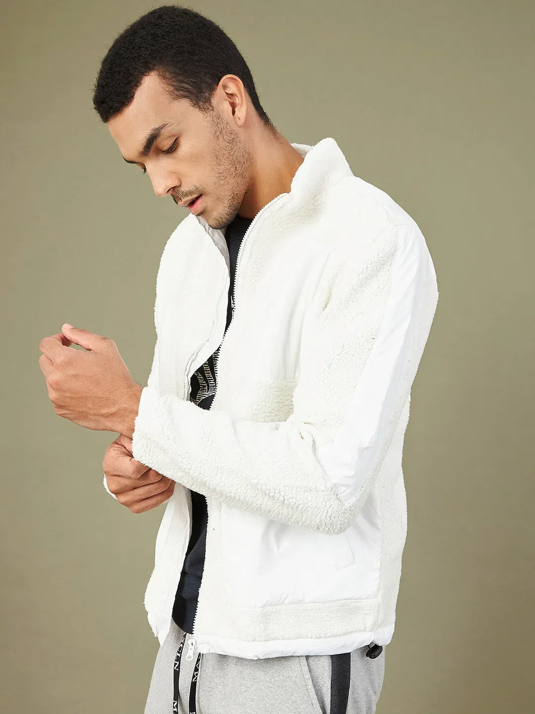 White Faux Fur Jacket for Men | Comfortable & Stylish