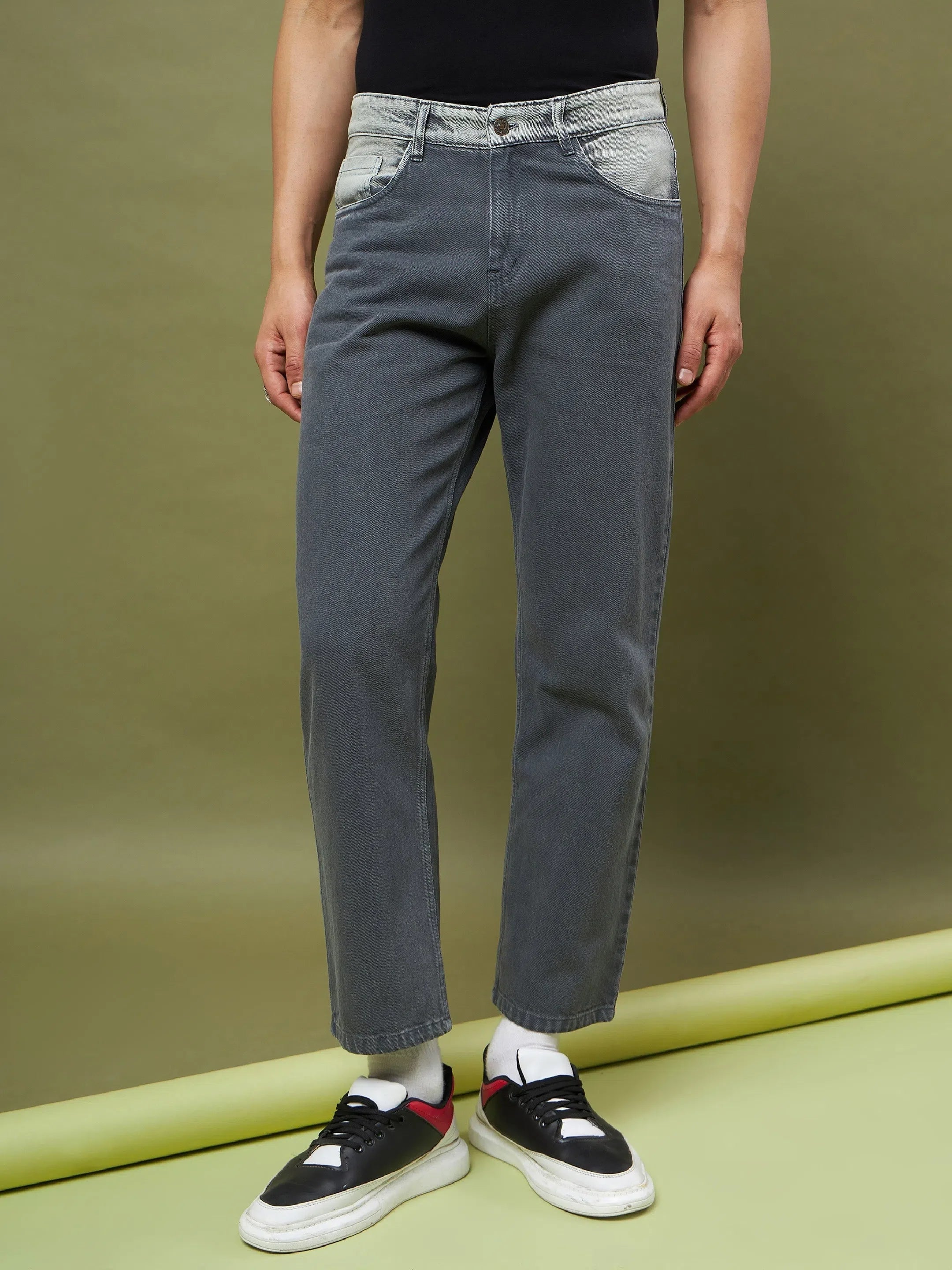 Charcoal Grey Relax Fit Jeans | Men's Cotton Jeans
