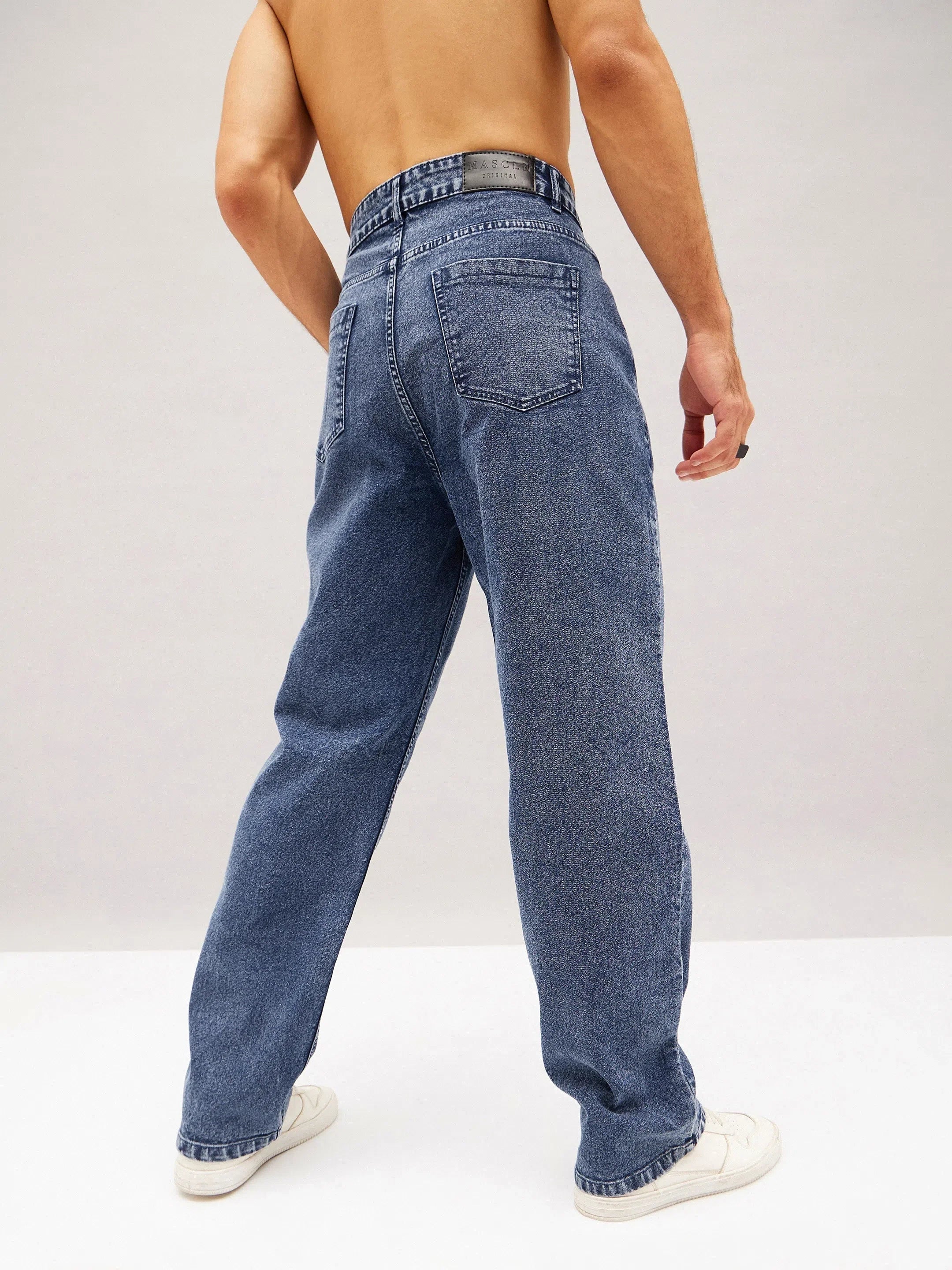 Men's Blue Relax Fit Jeans | Stylish Cargo Jeans