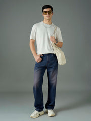 Men Blue Wash Relax Fit Basic Jeans-MSJEAN0845