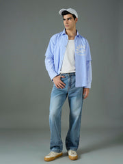 Men Light Blue Wash Relax Fit Basic Jeans-MSJEAN0846