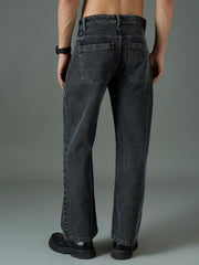 Men Grey Wash Front pocket Relax Fit Jeans-MSJEAN0848