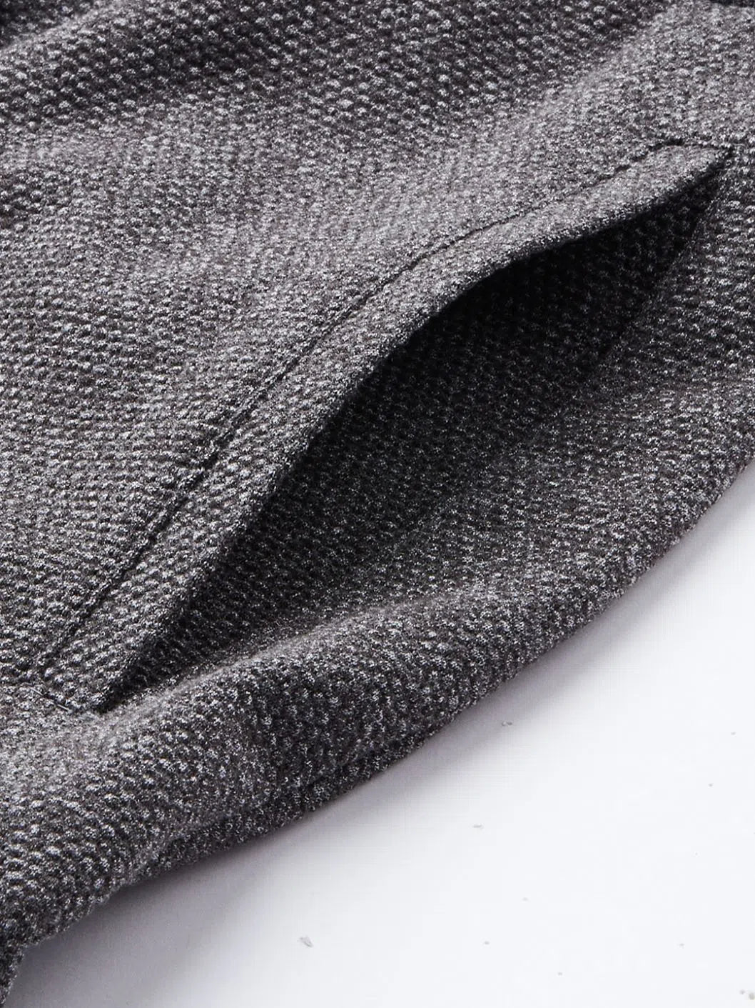 Wholesale Men's Dark Grey Self Fabric Joggers