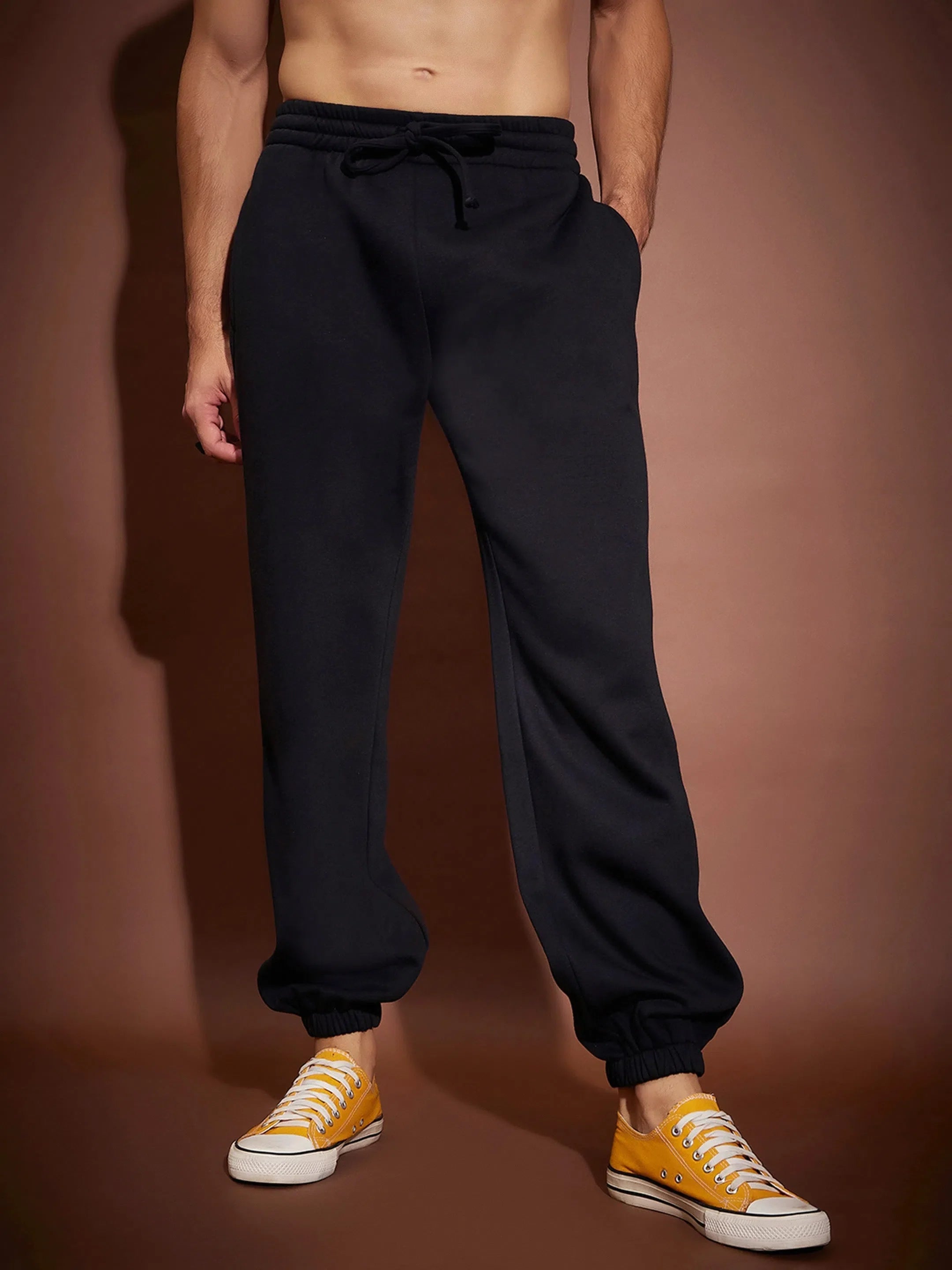 Wholesale Men Black Oversized Joggers