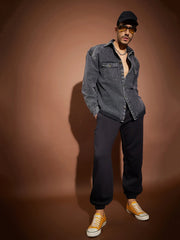 Men Black Oversized Joggers