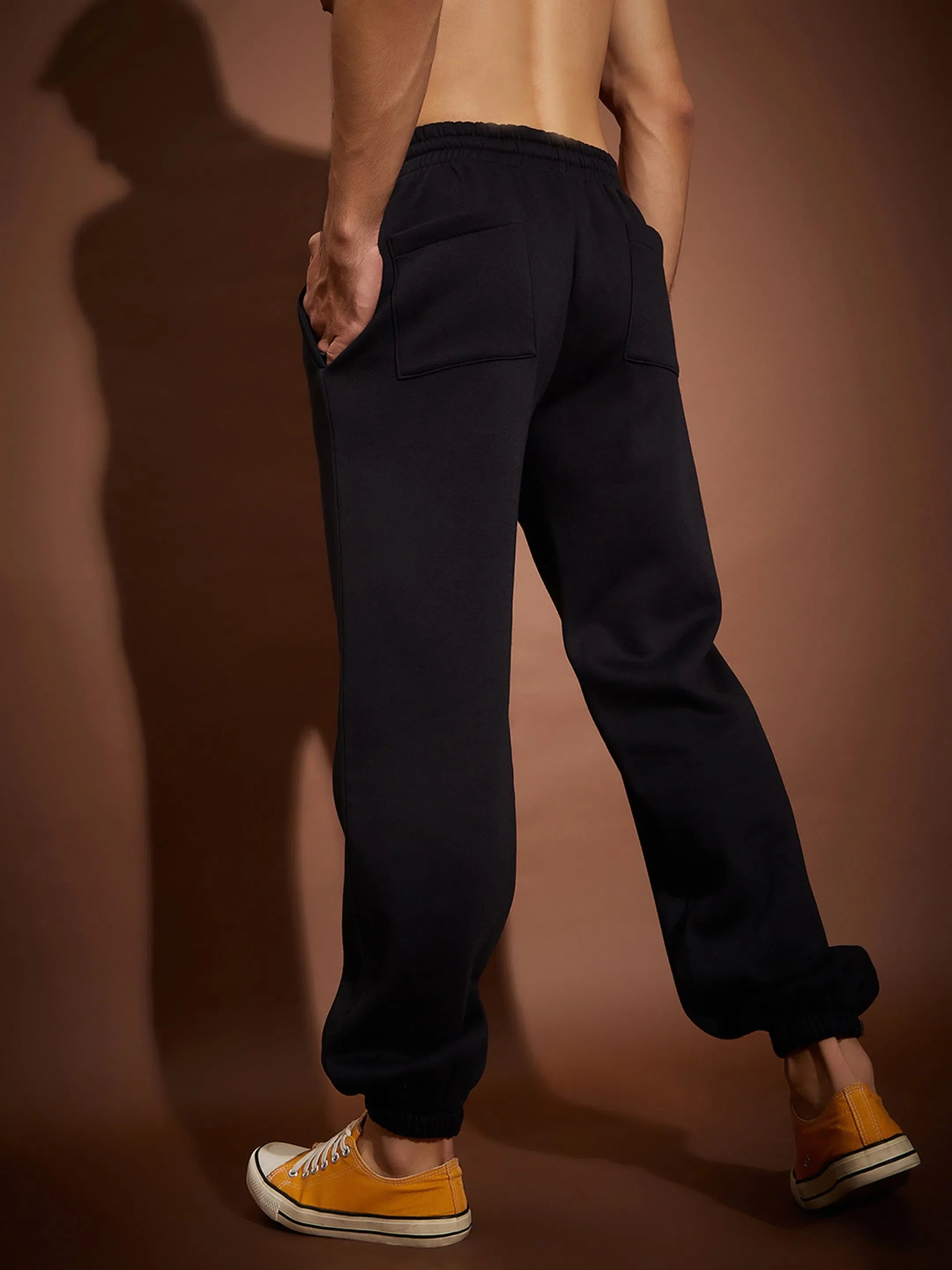 Wholesale Men Black Oversized Joggers