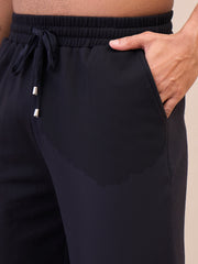 Men Black Oversize Sweatpants-MSPANT51024