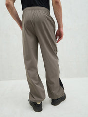 Unisex Dark Grey Bottom Color Block Baggy Parachute Pants-MSPANT51230
