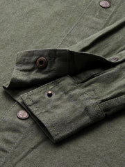 Men's Olive Denim Jacket Shirt