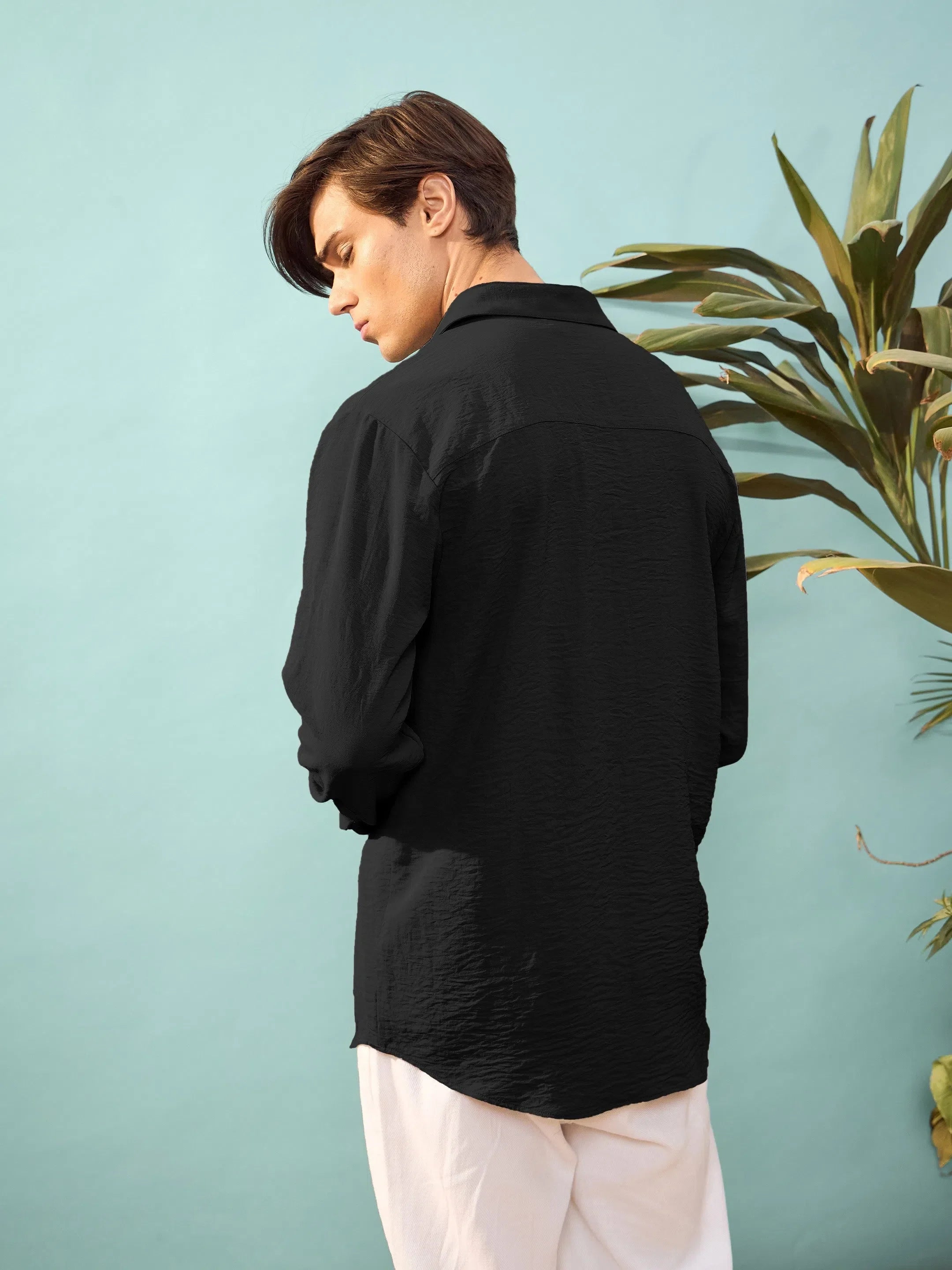 Black Relax Fit Mens Shirt - Stylish Formal Shirts Online