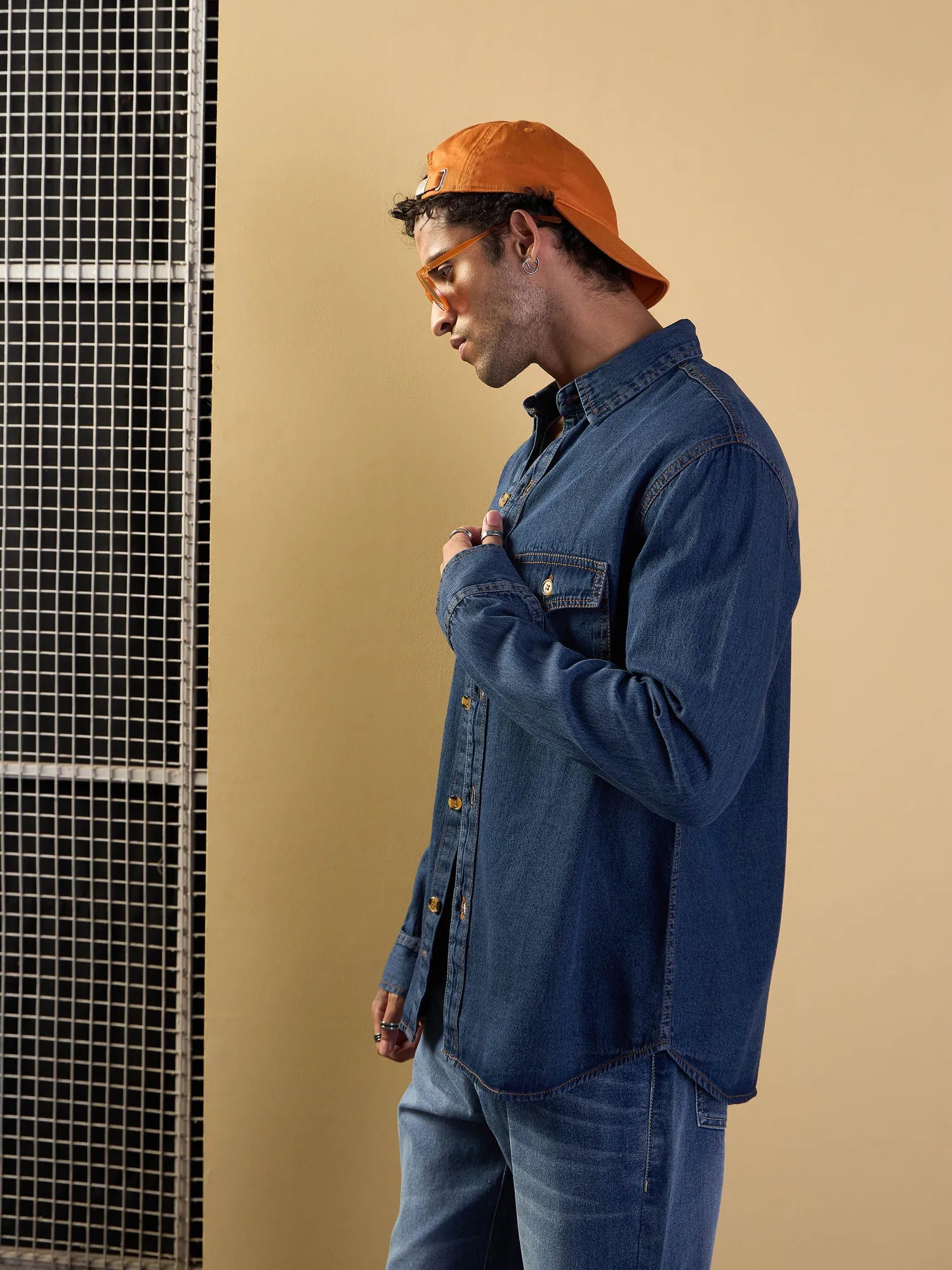 Men's Blue Relax Fit Shirt | Casual Cotton Mens Shirt