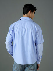 Men White & Blue CARS & CASH Relax Fit Shirt-MSSHRT20693