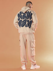 Men Taupe NEW DAY Oversized Hoodie with Joggers-MSSWSH70228_MSPANT50911