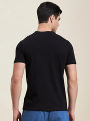 Men Black Box Pocket Regular T-Shirt