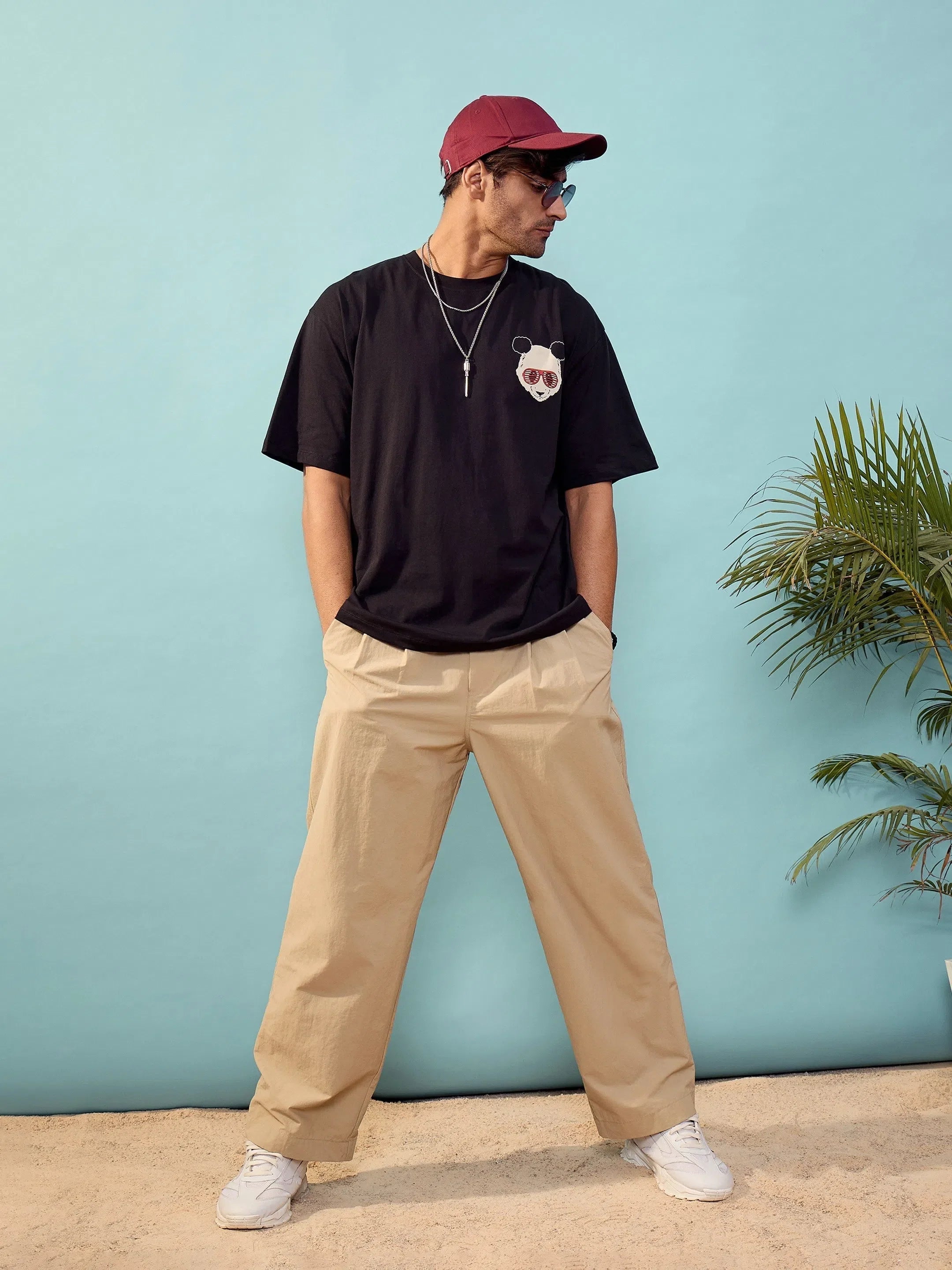 Black Panda Oversize T-Shirt - Men's Graphic Tees Online