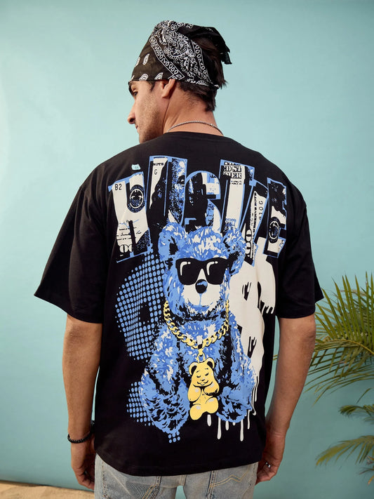Unisex Black HUSTLE Oversize T-Shirt 2160