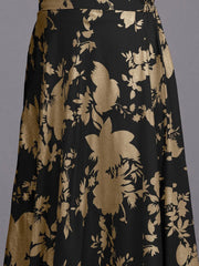 Printed Sleeveless Top Jacket & Skirt Co-Ords-AHBLSKCP-COMBO-1007