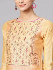 Solid Embroidered Kurta-NPK4211-M
