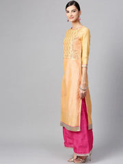 Solid Embroidered Kurta-NPK4211-M
