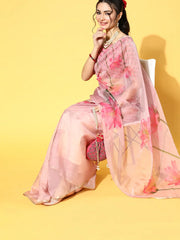 Pink Solid Women Saree-NAVYA1002