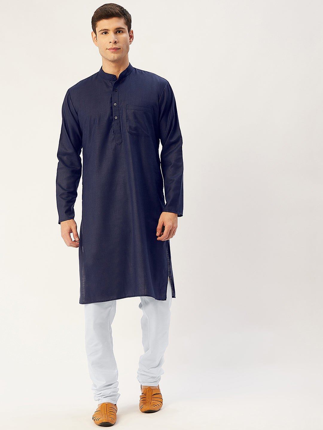 Navy Cotton Men's Kurta - Shop Indian Kurta for Men