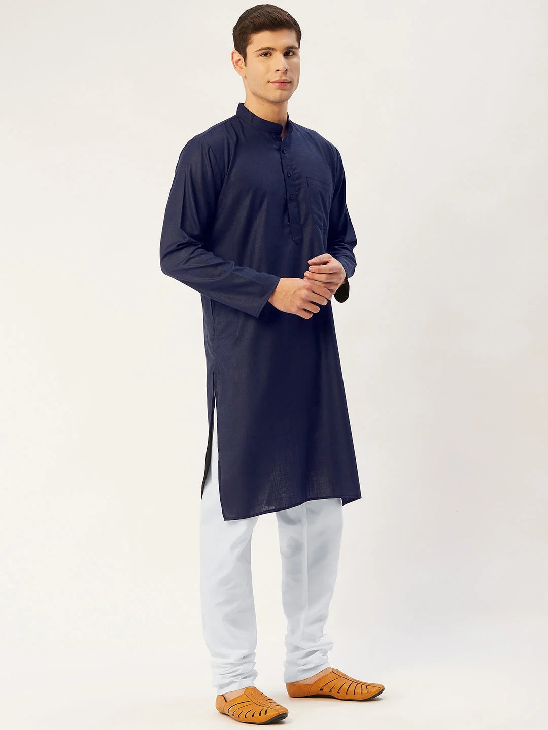 Navy Cotton Men's Kurta - Shop Indian Kurta for Men