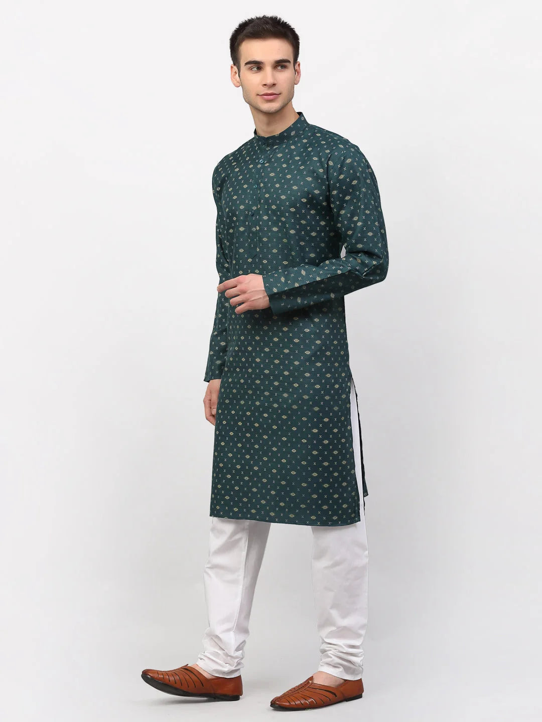 Olive Cotton Men's Kurta | Wedding Kurta for Men