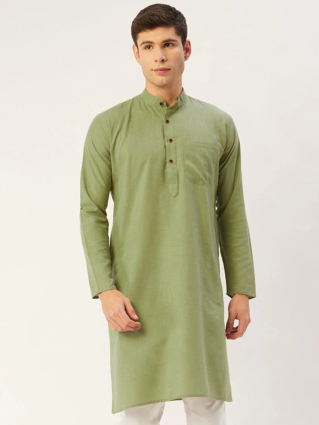 Men's Pista Cotton Kurta | Stylish Indian Kurta for Men