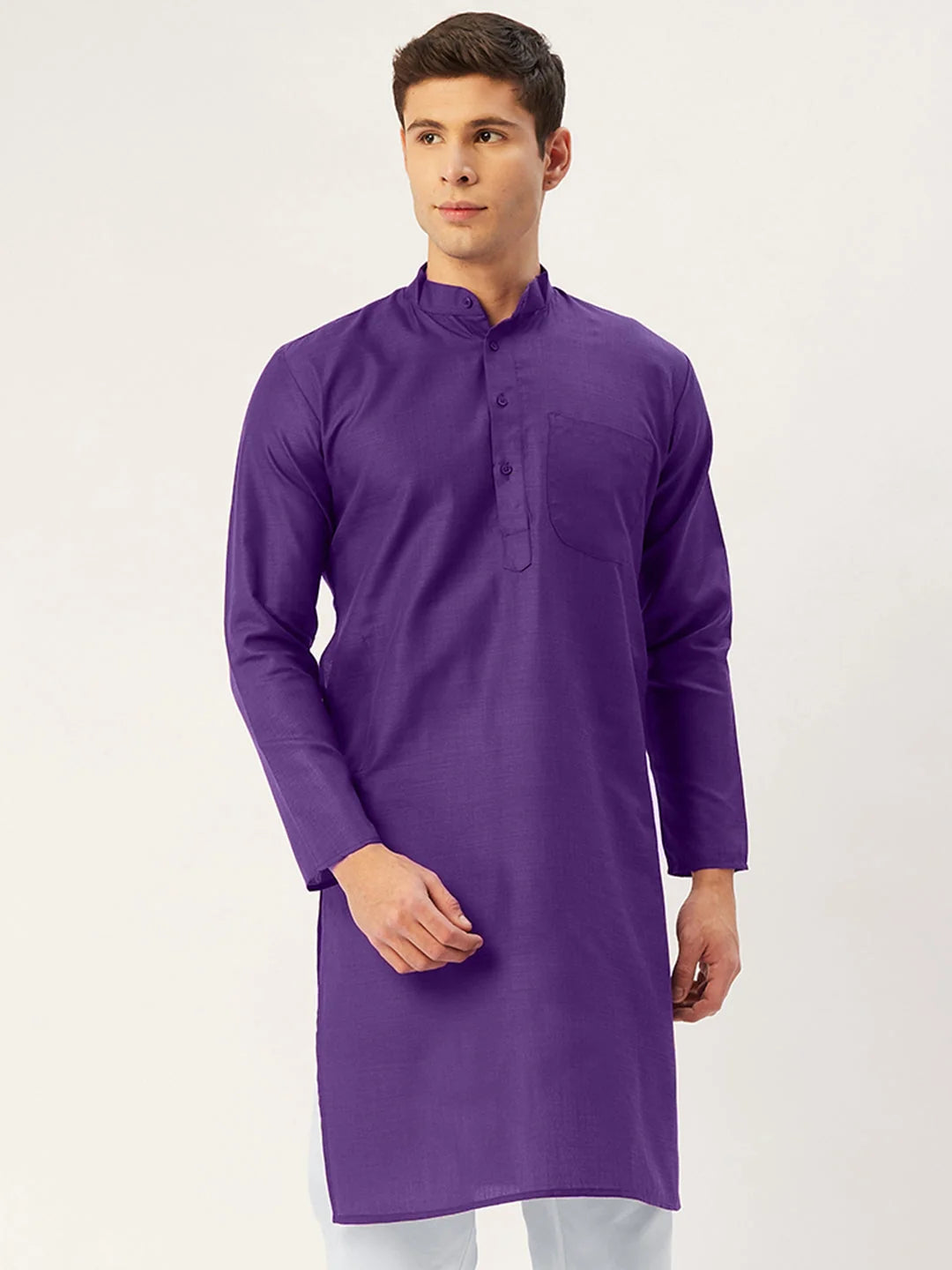 Men's Purple Cotton Kurta | Indian Kurta for Men